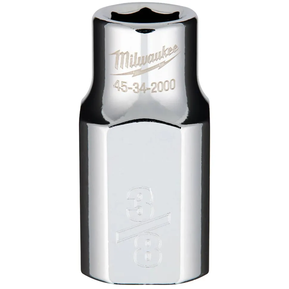Milwaukee 1/2" Drive 3/8" Standard 6-Point Chrome Socket 45-34-2000