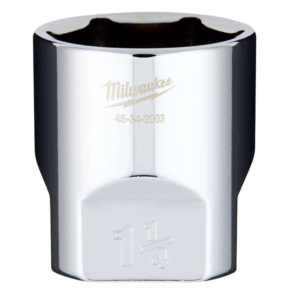 Milwaukee 1/2" Drive 1-1/4" Standard 6-Point Chrome Socket 45-34-2003