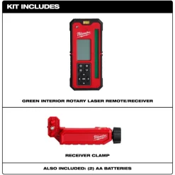 Milwaukee Green Rotary Laser Remote Control & Receiver 3712