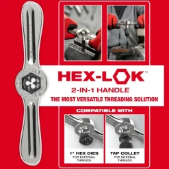 Milwaukee Hex-LOK 2-in-1 Tap and Die Threading Handle? & Tap Collet 49-57-5003