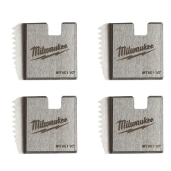 Milwaukee 1-1/2" High Speed NPT Portable Pipe Threading Dies (Set of 4) 48-36-1111
