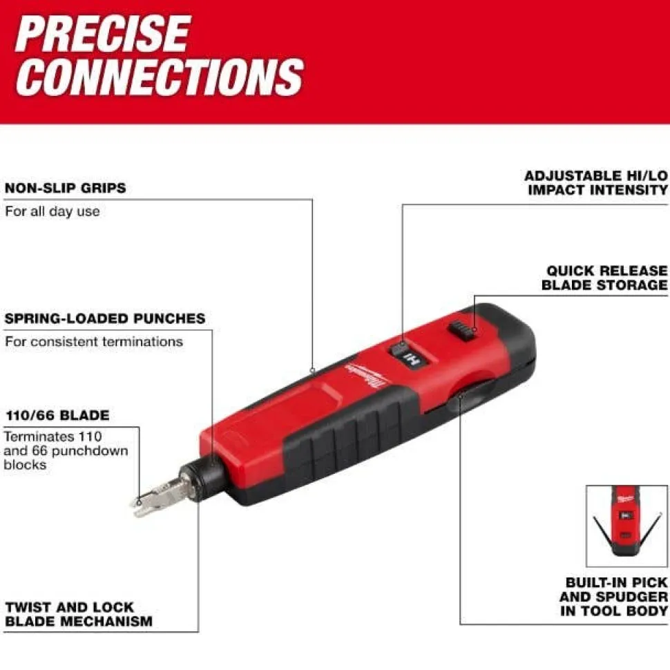 Milwaukee Impact Punchdown Tool 48-22-2164