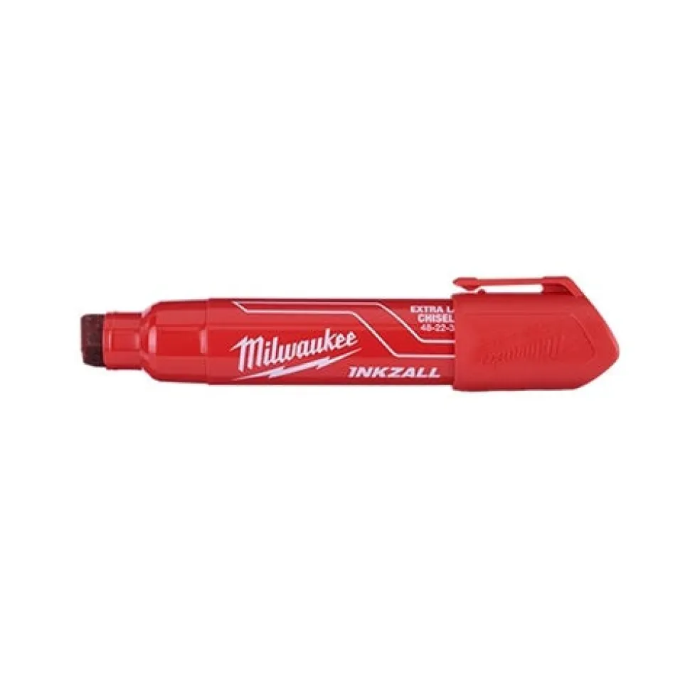 Milwaukee INKZALL Extra Large Red Chisel Tip Marker 48-22-3266