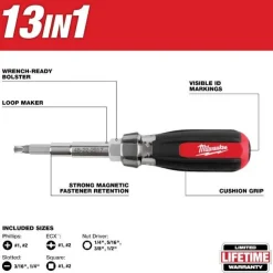 Milwaukee 13-in-1 Magnetic Multi-Bit Screwdriver 48-22-2917