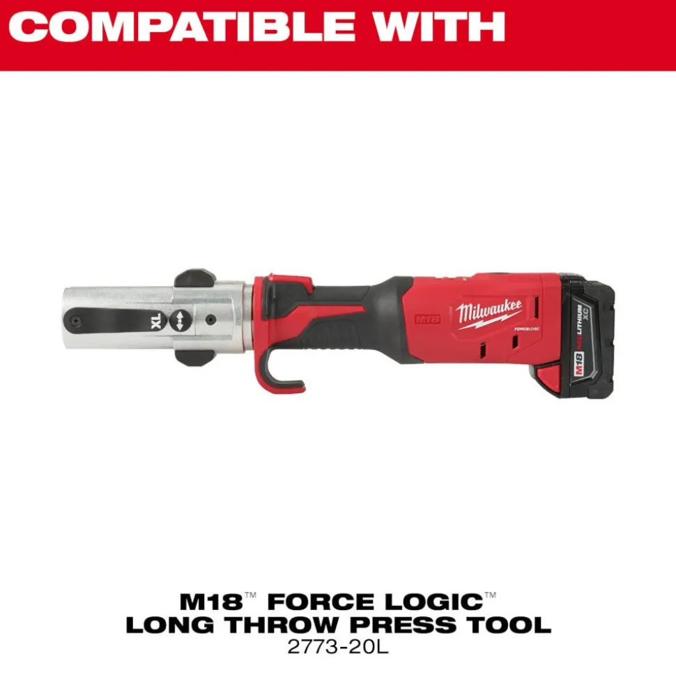 Milwaukee 2-1/2" - 4" IPS-P Black Pipe Pivoting Press Ring Kit for M18 FORCE LOGIC Long Throw Press Tool 49-16-2698X