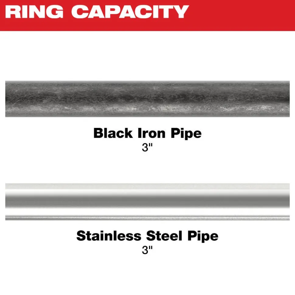 Milwaukee 3" IPS-P Black Pipe Pivoting Press Ring for M18 FORCE LOGIC Long Throw Press Tool 49-16-2657BX