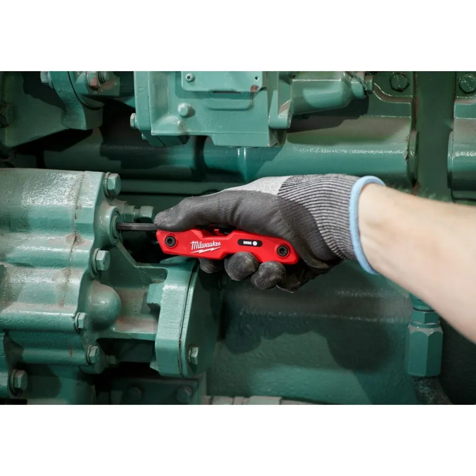 Milwaukee 17-Key Folding Hex Key Sets - SAE/Metric 48-22-2183