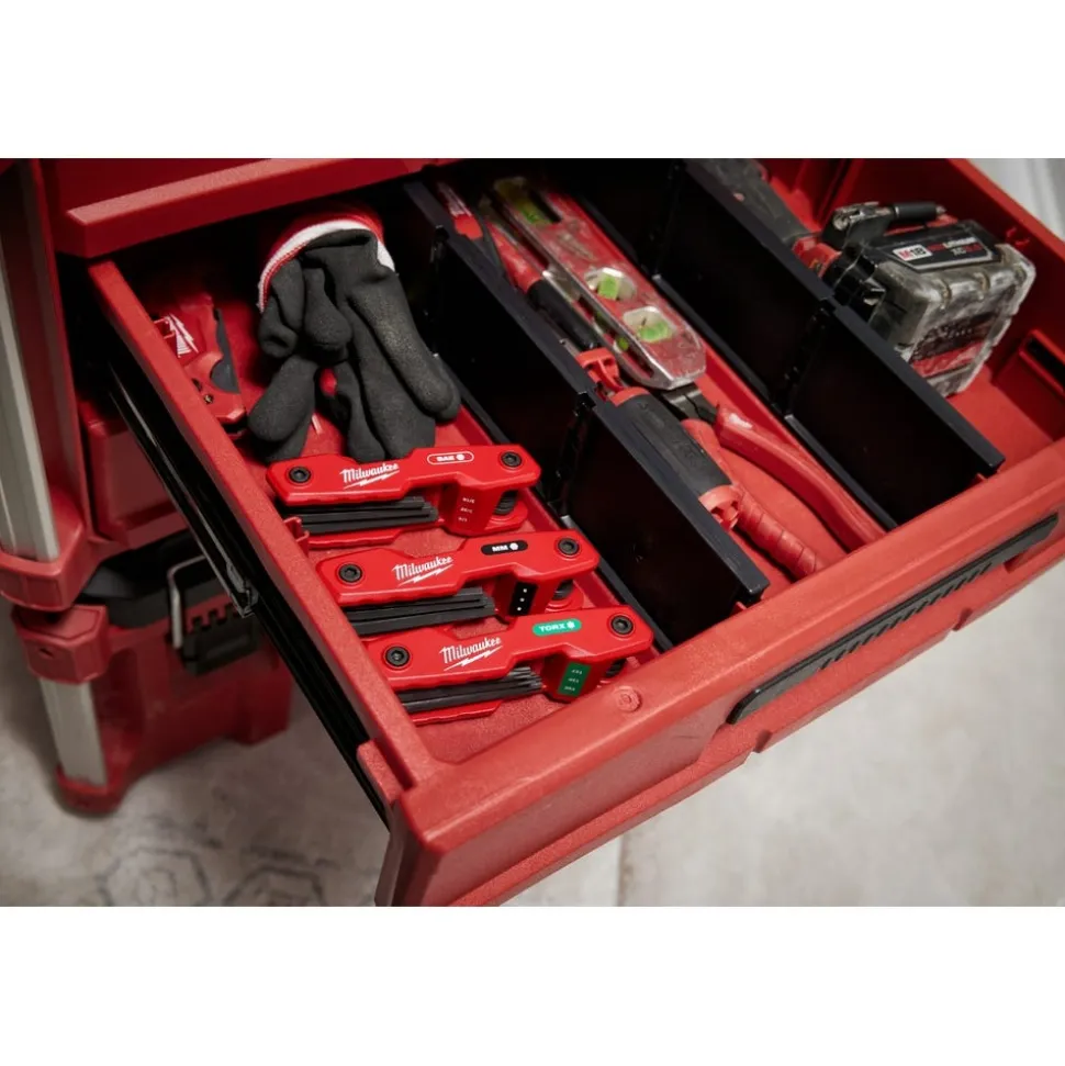 Milwaukee 17-Key Folding Hex Key Sets - SAE/Metric 48-22-2183
