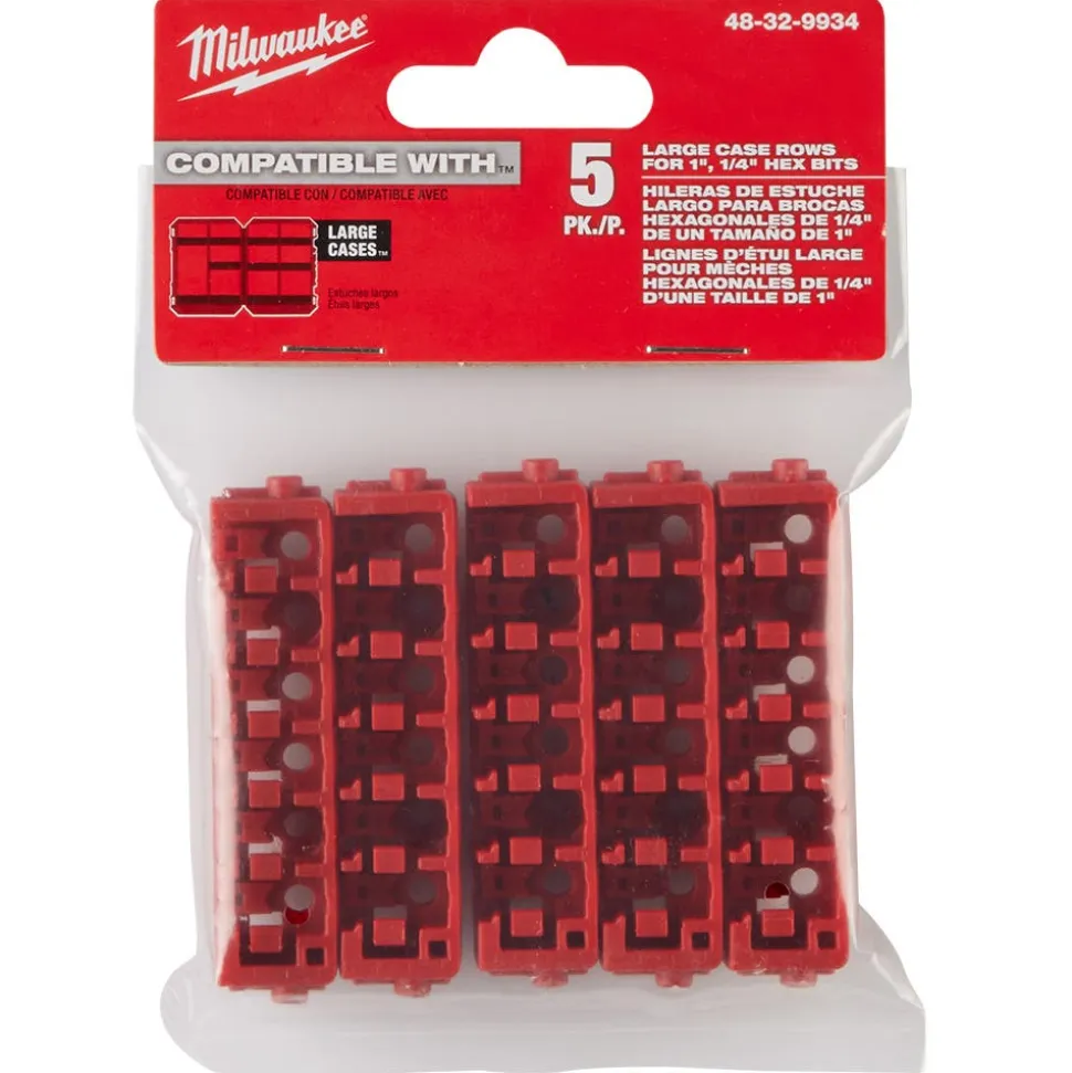 Milwaukee Large PACKOUT Compatible Case Rows for Insert Bit Accessories 5PK 48-32-9934