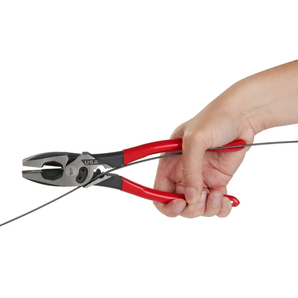 Milwaukee 9" Lineman's Comfort Grip Pliers w/ Thread Cleaner (USA) MT550T