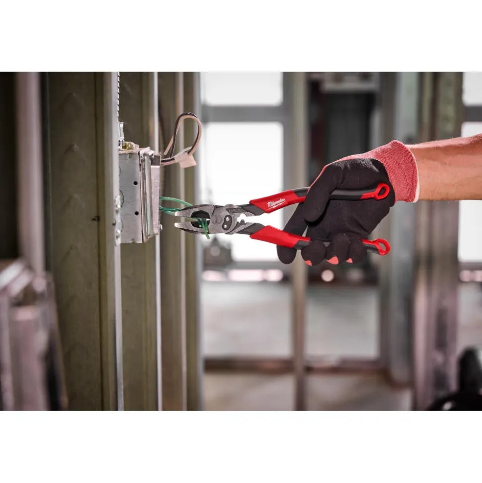 Milwaukee 9" Lineman's Comfort Grip Pliers w/ Crimper and Bolt Cutter (USA) MT550C