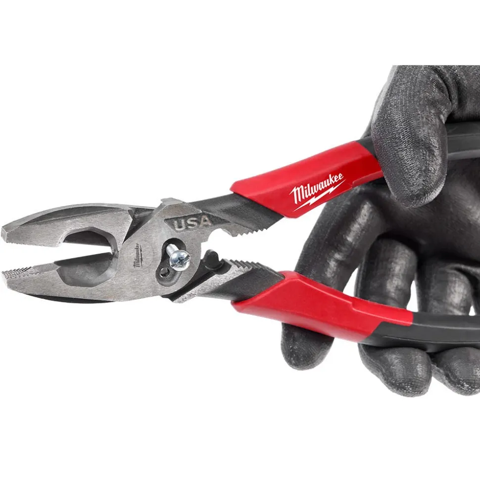 Milwaukee 9" Lineman's Comfort Grip Pliers w/ Crimper and Bolt Cutter (USA) MT550C