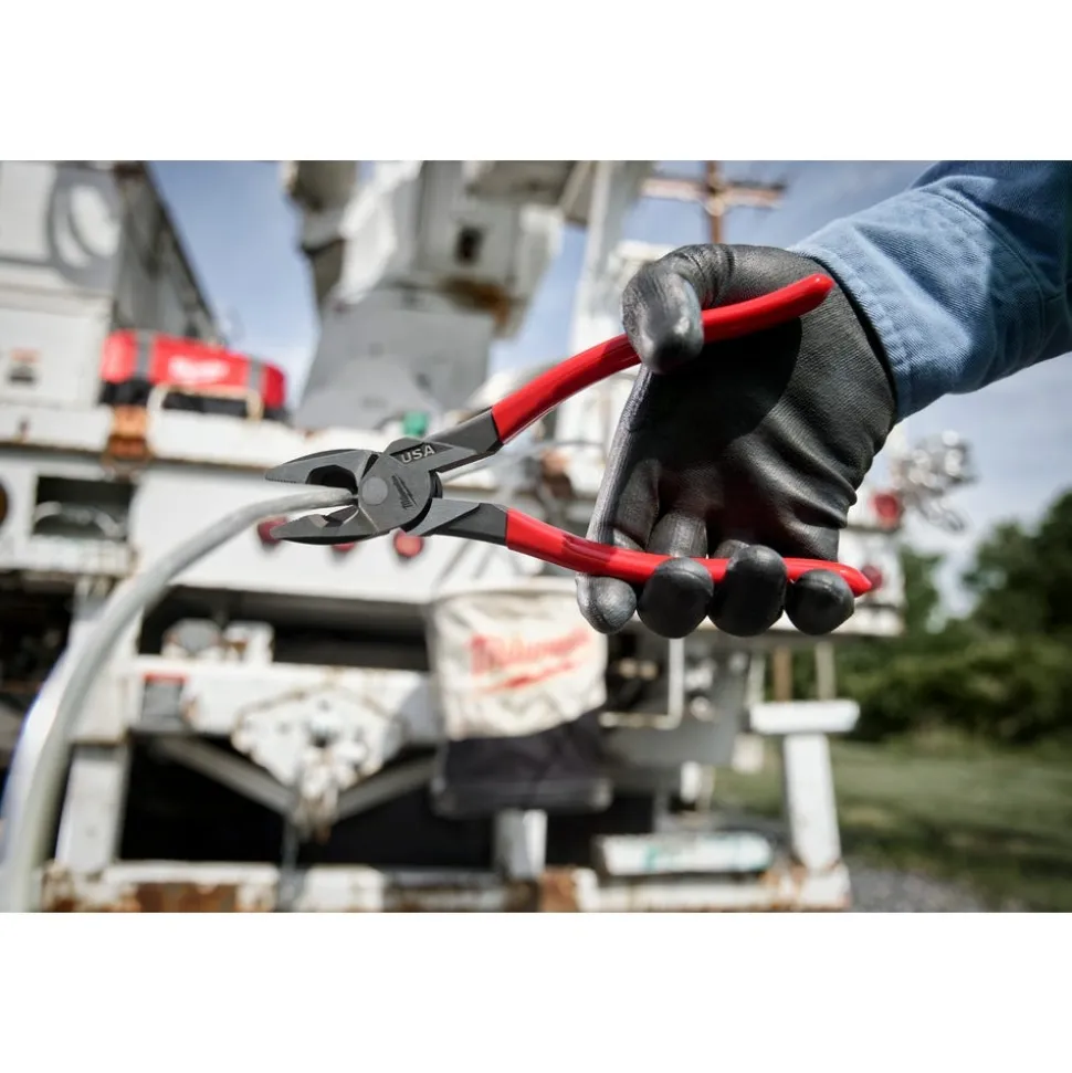 Milwaukee 9" Lineman's Dipped Grip Pliers (USA) MT500
