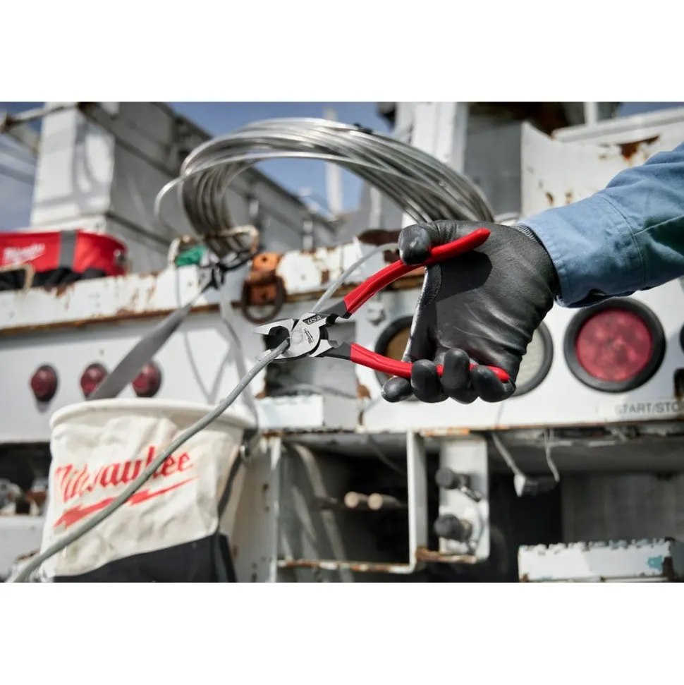 Milwaukee 9" Lineman's Dipped Grip Pliers w/ Thread Cleaner (USA) MT500T