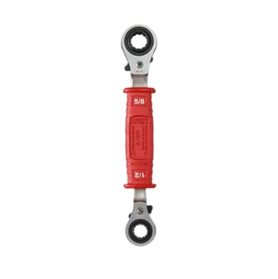 Milwaukee Lineman's 4-in-1 Insulated Ratcheting Box Wrench 48-22-9212