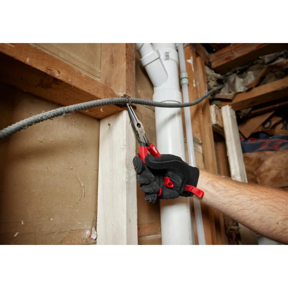 Milwaukee 8" Long Nose Comfort Grip Pliers (USA) MT555