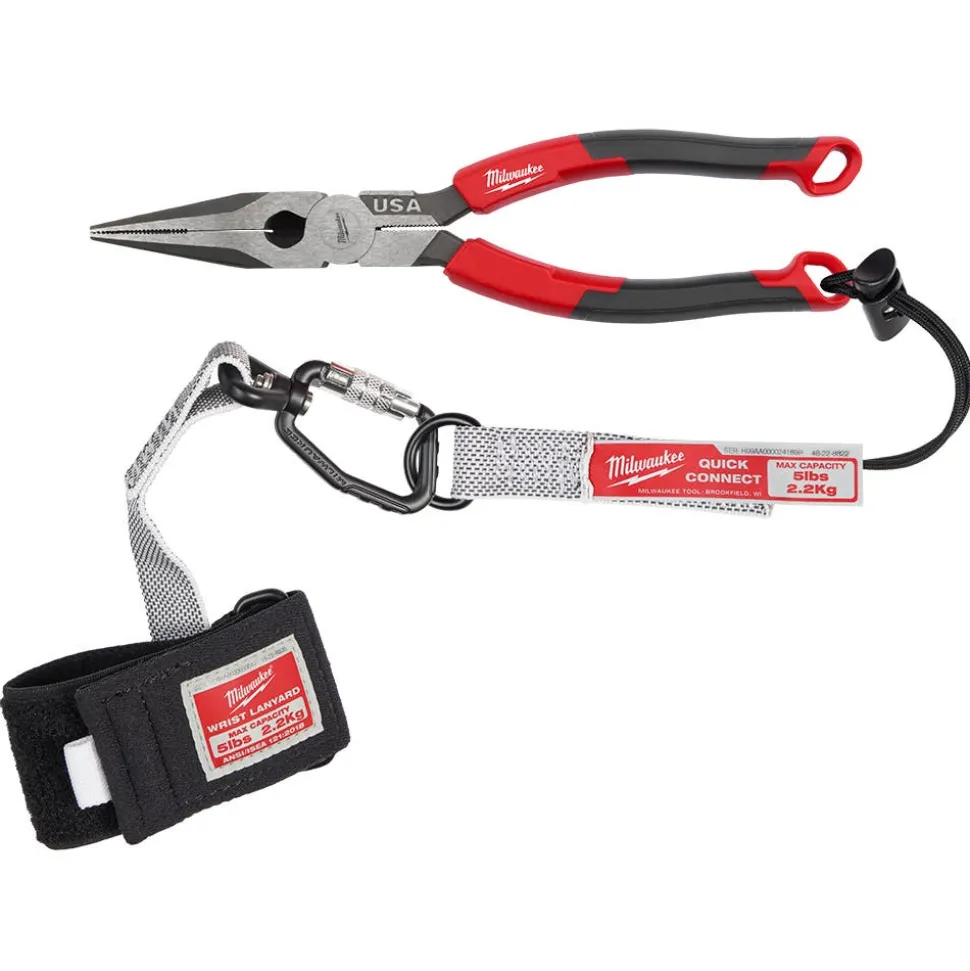 Milwaukee 8" Long Nose Comfort Grip Pliers (USA) MT555