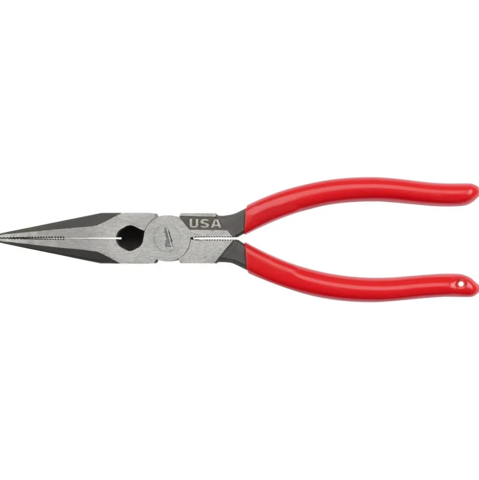 Milwaukee 8" Long Nose Dipped Grip Pliers (USA) MT505