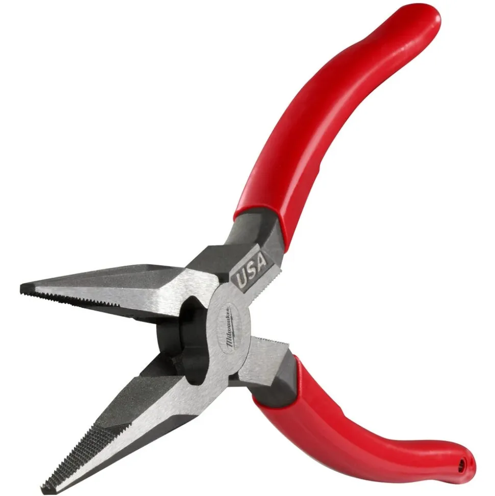 Milwaukee 8" Long Nose Dipped Grip Pliers (USA) MT505