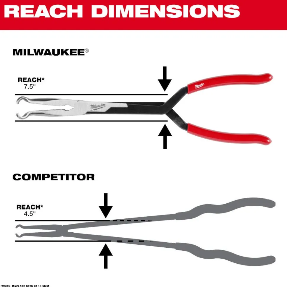 Milwaukee 13" Long Reach Hose Grip Pliers -5/16" 48-22-6560