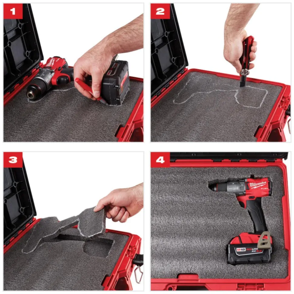 Milwaukee Low-Profile Customizable Foam Insert for PACKOUT Drawer Tool Boxes 48-22-8453