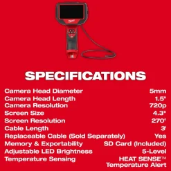 Milwaukee M12 Auto Technician Borescope 3150-20