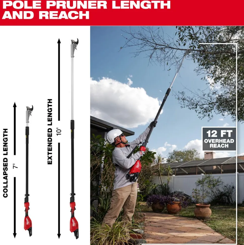 Milwaukee M18 Brushless Telescoping Pole Pruning Shears Kit 3008-21