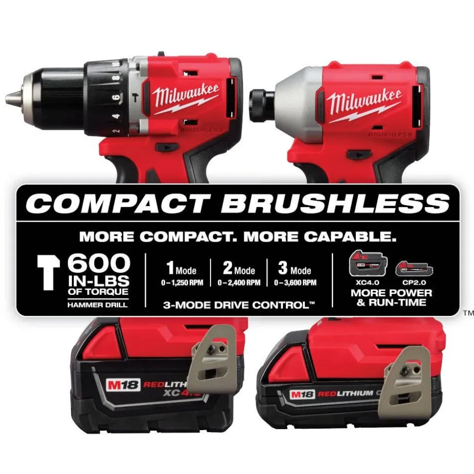 Milwaukee M18 Compact Brushless 2-Tool Combo Kit 3693-22CX