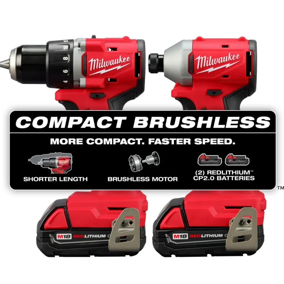 Milwaukee M18 Compact Brushless 2-Tool Combo Kit 3692-22CT