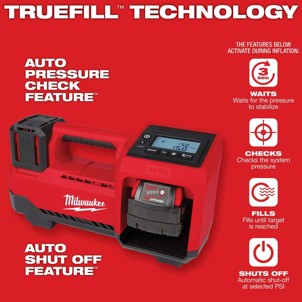 Milwaukee M18 Cordless Tire Inflator (Bare Tool) 2848-20