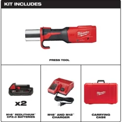 Milwaukee M18 Force Logic Press Tool Kit w/ One-Key & 1/2" - 2" CTS Jaws 2922-22