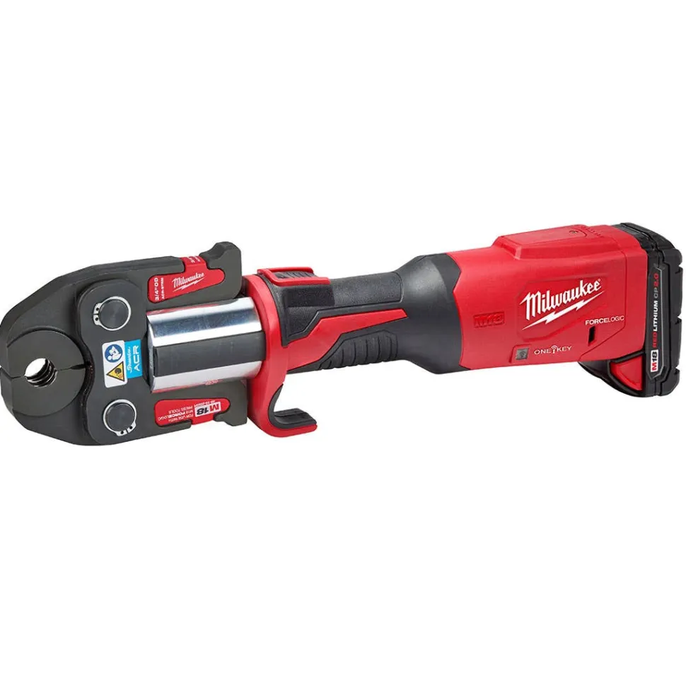 Milwaukee M18 Force Logic Press Tool Kit w/ One-Key & 1/4" - 7/8" Streamline ACR Jaws 2922-22M