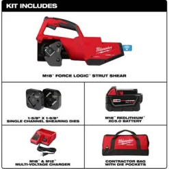 Milwaukee M18 FORCE LOGIC Single Channel Strut Shear Kit 2933-21