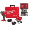 Milwaukee M18 FUEL 1/2 " Compact Impact Wrench Friction Ring Kit + XC5.0 Oil Resistant Battery Bundle KIT-2855-22R-48-11-1850R