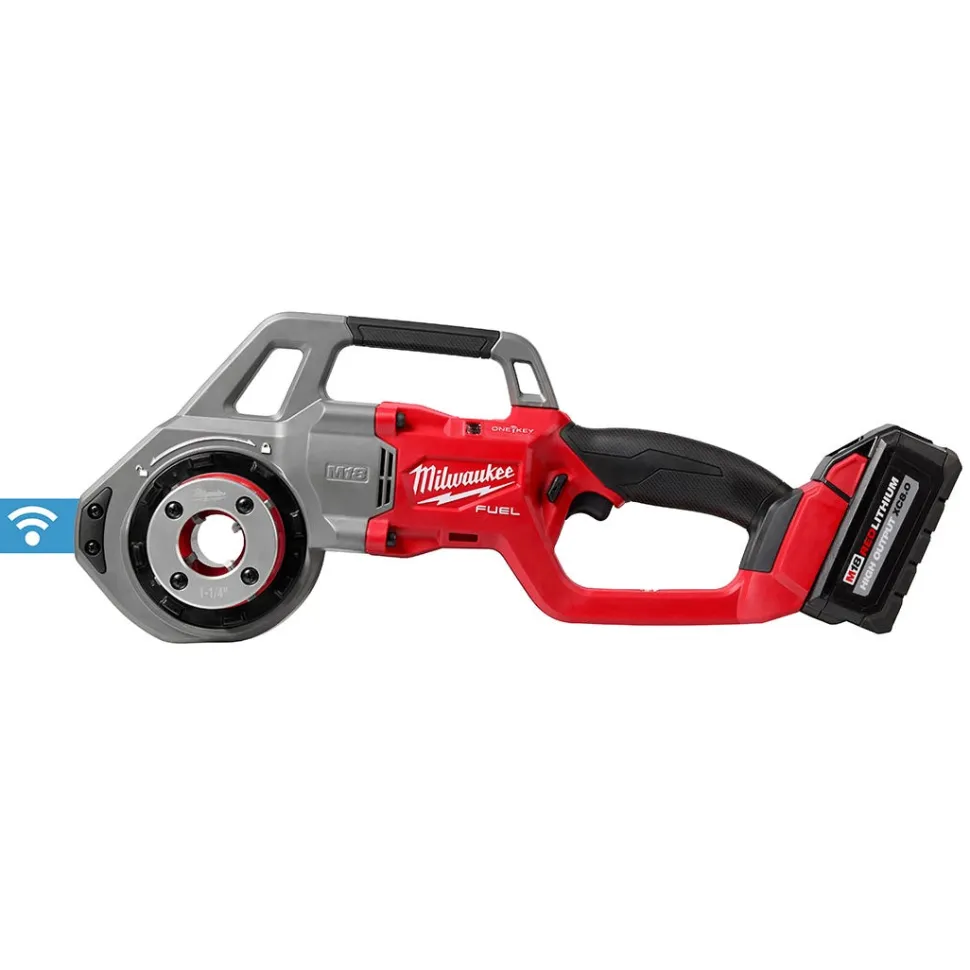 Milwaukee M18 FUEL Compact 11R Pipe Threader + 4 Aluminum Die Head Kit NPT (1/2" - 1-1/4") 2870-22