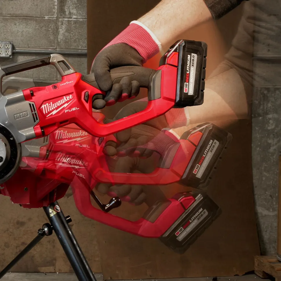 Milwaukee M18 FUEL Compact 11R Pipe Threader + 4 Aluminum Die Head Kit NPT (1/2" - 1-1/4") 2870-22