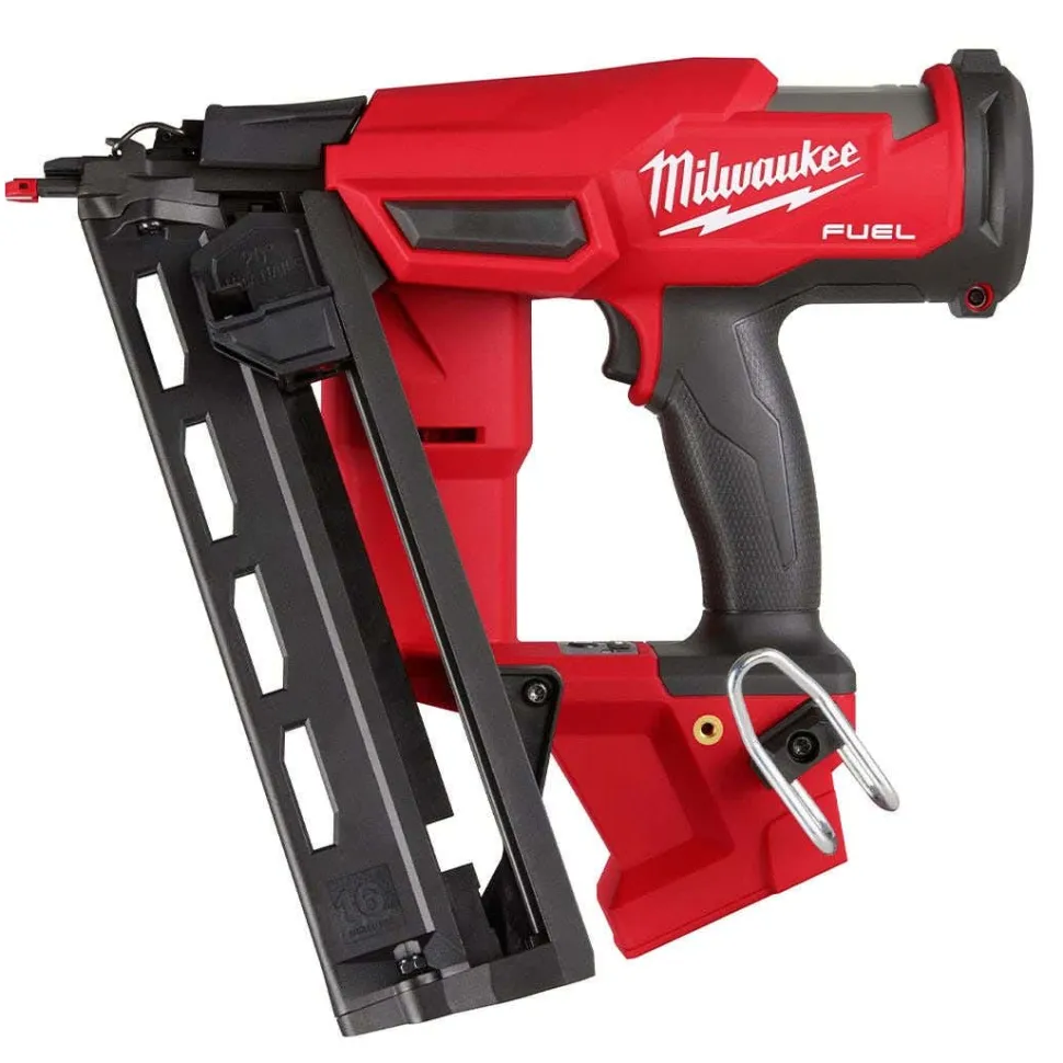 Milwaukee M18 FUEL 16Ga. Angled Finish Nailer, Compact Router & SURGE 1/4" Hex Hydraulic Driver Bare Tool Bundle