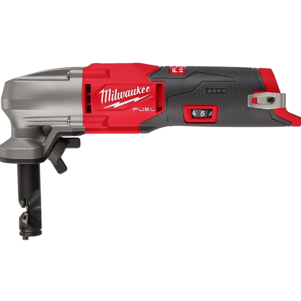 Milwaukee M12 FUEL 16Ga. Variable Speed Nibbler, 1/4" Hex Impact Driver & 3/8" Bandfile Bare Tool Bundle