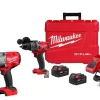 Milwaukee M18 FUEL 1/2" Hammer Drill/Driver Kit & M18 FUEL 1/2" High Torque Impact Wrench w/ Friction Ring 2904-22 & 2967-20