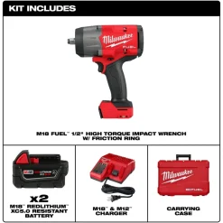 Milwaukee M18 FUEL 1/2" High Torque Impact Wrench w/ Friction Ring Kit 2967-22