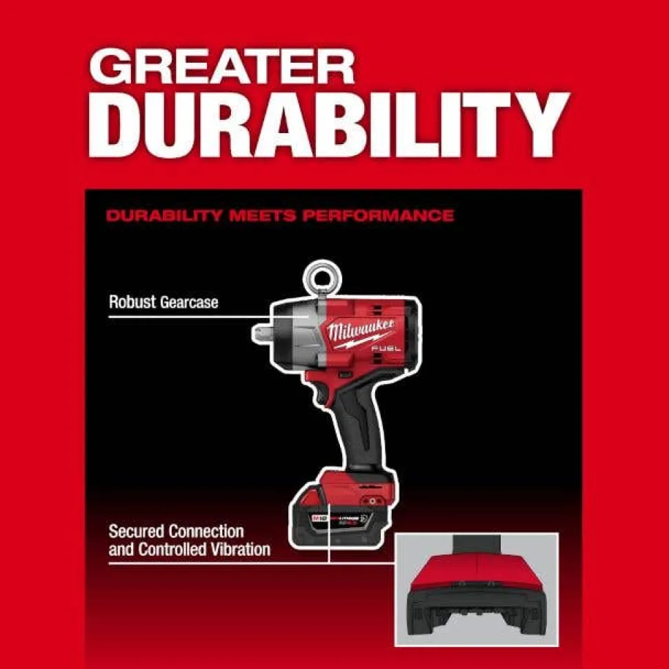 Milwaukee M18 FUEL 1/2" High Torque Impact Wrench w/ Pin Detent Kit 2966-22