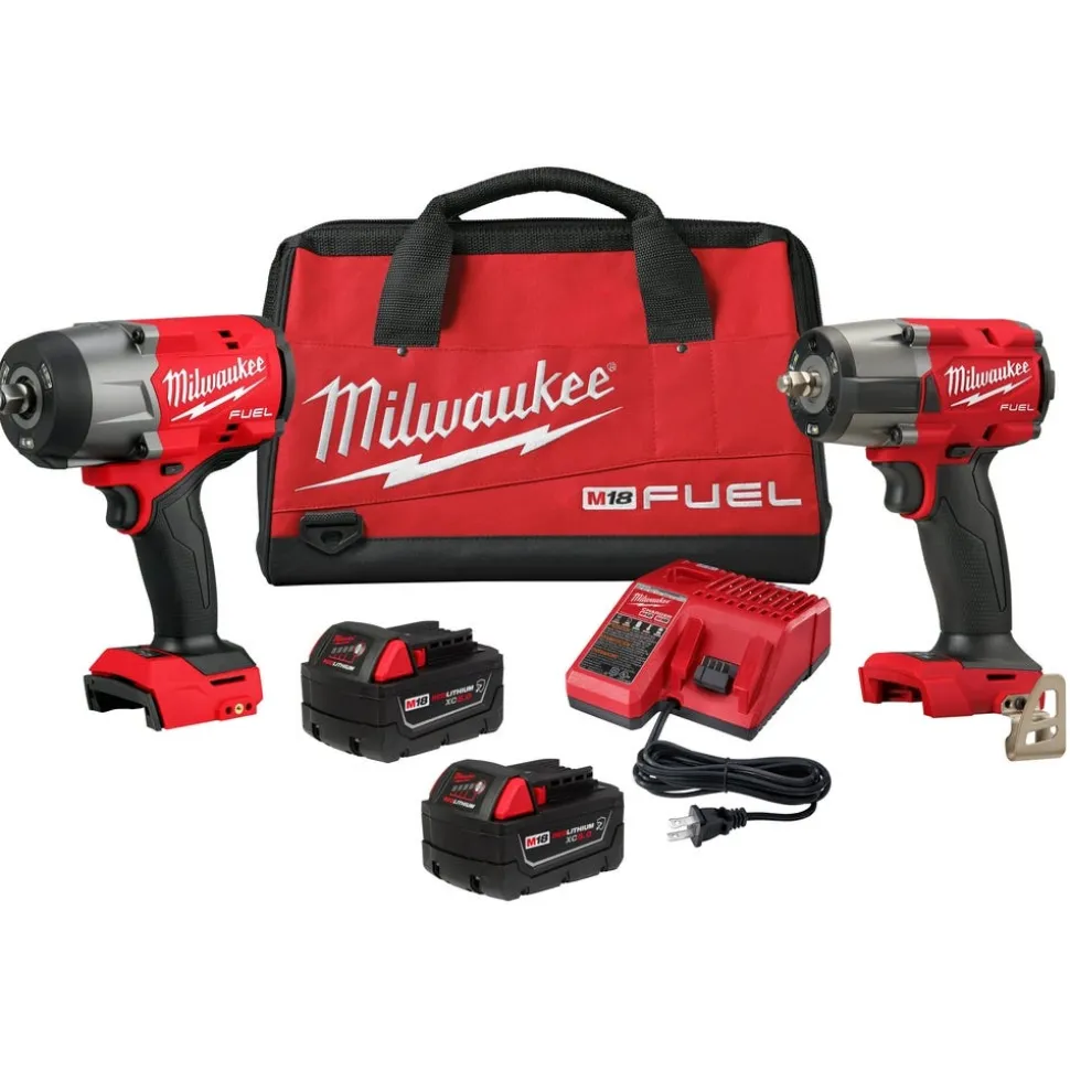 Milwaukee M18 FUEL 1/2" HTIW & 3/8" MTIW Automotive Combo Kit 3010-22