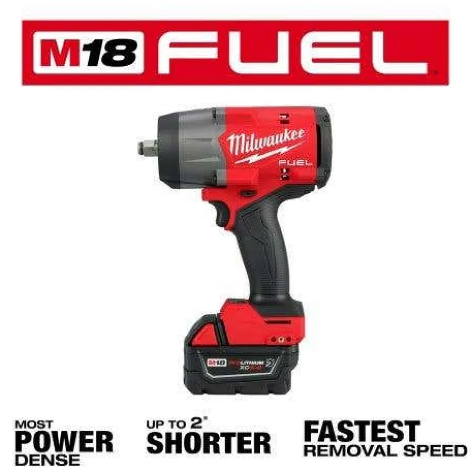 Milwaukee M18 FUEL 1/2" HTIW w/ Friction Ring & Grease Gun Combo Kit 2967-22GG