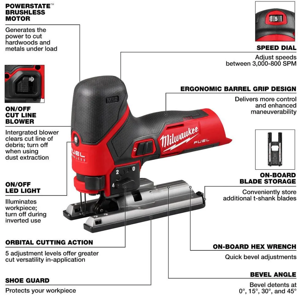 Milwaukee M12 FUEL Jig Saw 2545-20