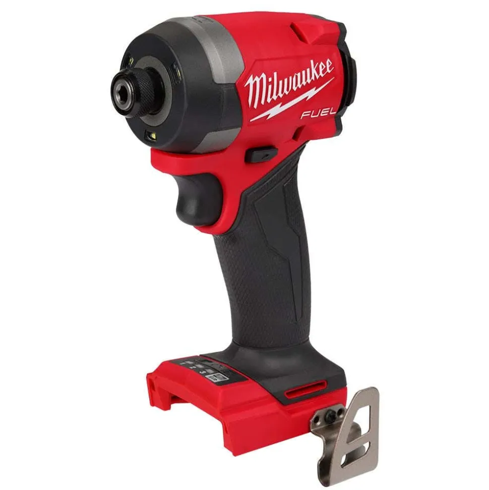 Milwaukee M18 FUEL ONE-KEY 3/4" High Torque & 1/2" Mid-Torque Friction Ring Impact Wrenches, 1/4" Hex Impact Driver, PACKOUT Light/Charger & Bluetooth Speaker Bare Tool Bundle