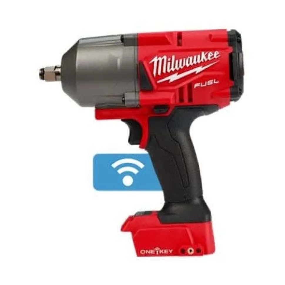 Milwaukee M18 FUEL ONE-KEY 1/2" High Torque & 3/8" Compact Friction Ring Impact Wrenches & 5" Random Orbital Polisher Bare Tool Bundle
