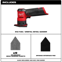 Milwaukee M12 FUEL Orbital Detail Sander (Bare Tool) 2531-20
