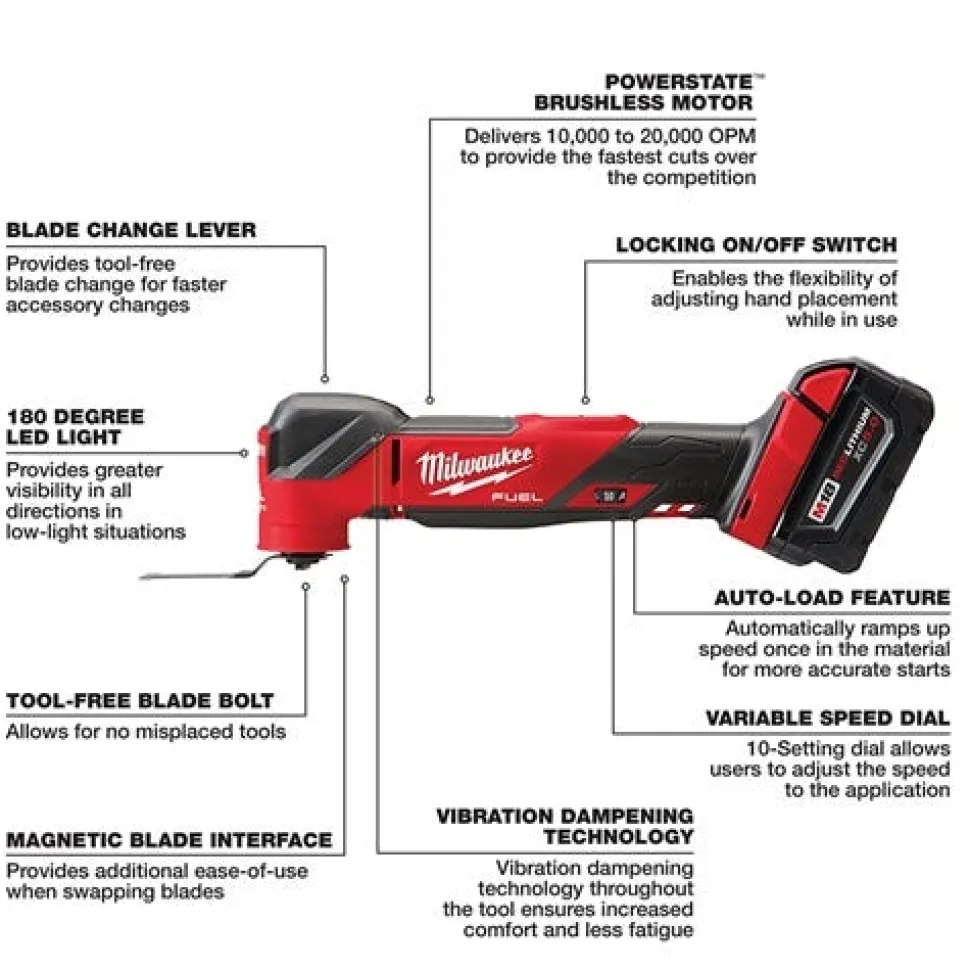 Milwaukee M18 FUEL Oscillating Multi-Tool Kit 2836-21