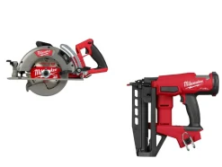 Milwaukee M18 FUEL Rear Handle 7-1/4" Circular Saw & M18 FUEL 16 Gauge Straight Finish Nailer- Tool Only 2830-20 & 3020-20