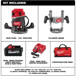Milwaukee M18 FUEL 1/2" Router Kit 2838-21